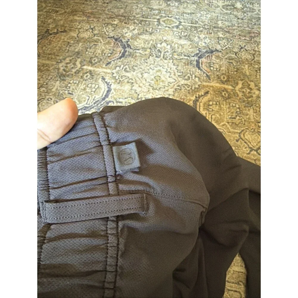 Lululemon Lab Cargo Joggers Black Textured Ripstop Pants Mens 32 LW5GGCS